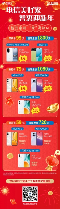 电信美好家 智惠迎新年  智云泰州 "家"满热AI